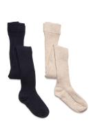 Stocking - Solid Rib 2-Pack Sukkahousut Multi/patterned Minymo