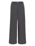 Objlisa Wide Pant Bottoms Trousers Wide Leg Grey Object