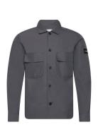 Cotton Nylon Overshirt Tops Overshirts Grey Calvin Klein