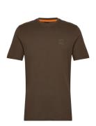 Tales Tops T-shirts Short-sleeved Khaki Green BOSS