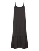 Recycle Polyester Dress Polvipituinen Mekko Black Rosemunde