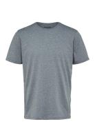 Slhaspen Ss O-Neck Tee W Tops T-shirts Short-sleeved Grey Selected Hom...