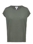 Vmava Plain Ss Top Ga Jrs Noos Tops T-shirts & Tops Short-sleeved Khak...