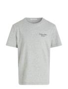 Ckj Stack Logo T-Shirt Tops T-shirts Short-sleeved Grey Calvin Klein