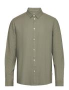 Sdenea Allan Ls Tops Shirts Casual Green Solid