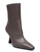 New Point High Shoes Boots Ankle Boots Ankle Boots With Heel Grey Apai...