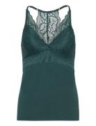 Viscose Top Tops T-shirts & Tops Sleeveless Green Rosemunde