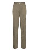 Stretch Twill High Rise Straight Bottoms Trousers Cargo Pants Khaki Gr...
