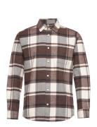 Jeremy Flannel Shirt Tops Shirts Casual Brown Les Deux