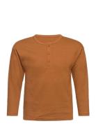 Top Ls Essential Solid Tops T-shirts Long-sleeved T-shirts Brown Linde...