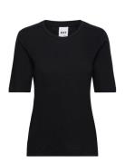 Sawyer - Linen Mix Tops T-shirts & Tops Short-sleeved Black Day Birger...