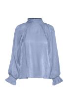 Lottakb Blouse Tops Blouses Long-sleeved Blue Karen By Simonsen