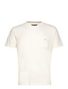 Ctn Linen Pocket Tee Tops T-shirts Short-sleeved White Hackett London