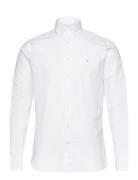 Garment Dyed Oxford Tops Shirts Casual White Hackett London