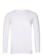 Men's O-Neck L/S T-Shirt, Cotton/Stretch Tops T-shirts Long-sleeved Wh...