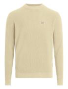 Ck Embro Badge Sweater Tops Knitwear Round Necks Beige Calvin Klein Je...