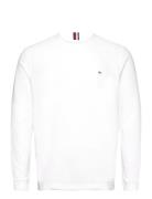 Textured Ls Tee Tops T-shirts Long-sleeved White Tommy Hilfiger