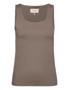 Fqsonia-Top Tops T-shirts & Tops Sleeveless Brown FREE/QUENT