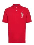 Classic Fit Big Pony Mesh Polo Shirt Tops Polos Short-sleeved Red Polo...