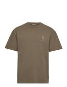 Sdismail Tops T-shirts Short-sleeved Green Solid