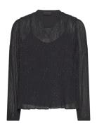 Lr-Emma Tops Blouses Long-sleeved Black Levete Room