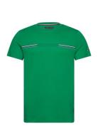 Stripe Chest Tee Tops T-shirts Short-sleeved Green Tommy Hilfiger