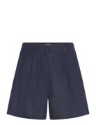 Linen Shorts Bottoms Shorts Casual Shorts Navy Gina Tricot