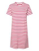 Striped Ss T-Shirt Dress Polvipituinen Mekko Red GANT