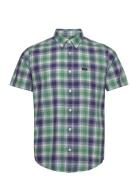 Lee Button Down Ss Tops Shirts Short-sleeved Green Lee Jeans