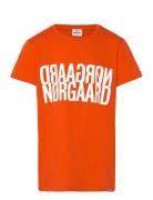 Single Organic Tuvina Tee Tops T-shirts Short-sleeved Orange Mads Nørg...