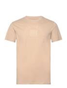 Kelvin Reg Sj Vin M Tee Tops T-shirts Short-sleeved Cream VINSON