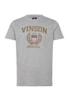 Kaiser Gold Reg Sj Vin M Tee Tops T-shirts Short-sleeved Grey VINSON