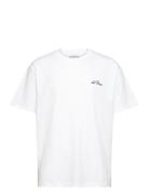 Crew T-Shirt Tops T-shirts Short-sleeved White Les Deux