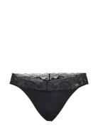 Pcmiley Lace Thong 2-Pack Noos Stringit Alusvaatteet Black Pieces