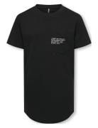 Kobmarinus S/S Tee Print Box Jrs Noos Tops T-shirts Short-sleeved Blac...