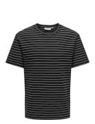 Onssebastian Reg Ss Tee Tops T-shirts Short-sleeved Black ONLY & SONS
