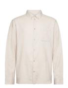 Regular Fit Melangé Flannel Shirt - Tops Shirts Casual Cream Knowledge...