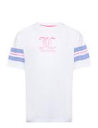 Juicy Stripe Sleeve Tops T-shirts Short-sleeved White Juicy Couture