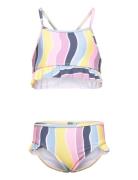 Bikini W. Frills, Aop Bikinit Multi/patterned Color Kids