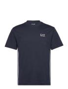 T-Shirt Tops T-shirts Short-sleeved Navy EA7