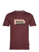 Tessler 186 Tops T-shirts Short-sleeved Burgundy BOSS