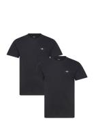 C-Neck T-Shirt 2-Pack Tops T-shirts Short-sleeved Black GANT