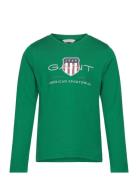 Archive Shield Ls T-Shirt Tops T-shirts Long-sleeved T-shirts Green GA...