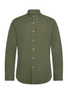 Slim Fit Stretch Poplin Shirt Tops Shirts Casual Khaki Green Polo Ralp...
