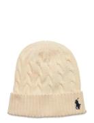 Cotton-Cotton Cable Hat Accessories Headwear Beanies Cream Polo Ralph ...