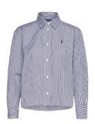 12/2 Yd Ctn Pw-Lsl-Bfs Tops Shirts Long-sleeved Navy Polo Ralph Lauren