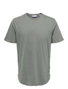 Onsmatt Life Longy Ss Tee Tops T-shirts Short-sleeved Khaki Green ONLY...