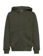 Badge Zip Hood Sweat - Gots/Vegan Tops Sweat-shirts & Hoodies Hoodies ...