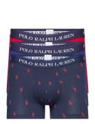 Classic Stretch-Cotton Trunk 3-Pack Bokserit Blue Polo Ralph Lauren