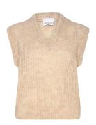 Jamie Knit Vest Vests Knitted Vests Beige Noella